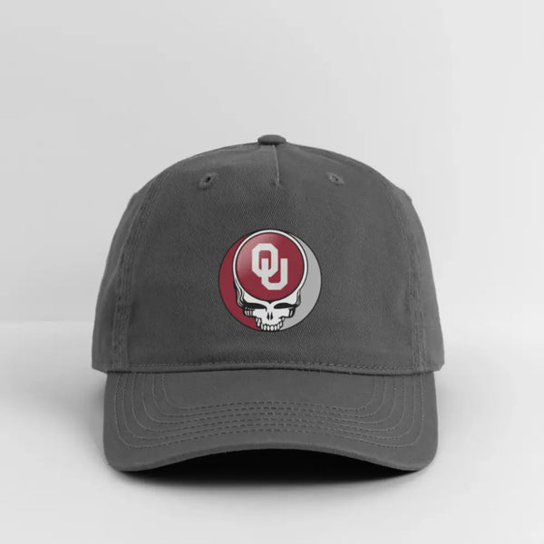 University of Oklahoma Grateful Dead Stealie Dad Hat - charcoal