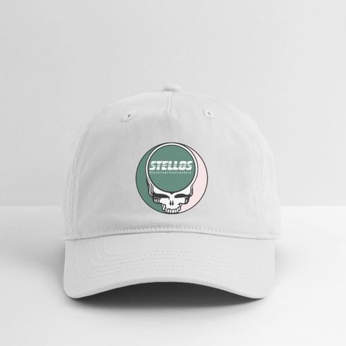 Stellos Stealie Grateful Dead Dad Hat - white