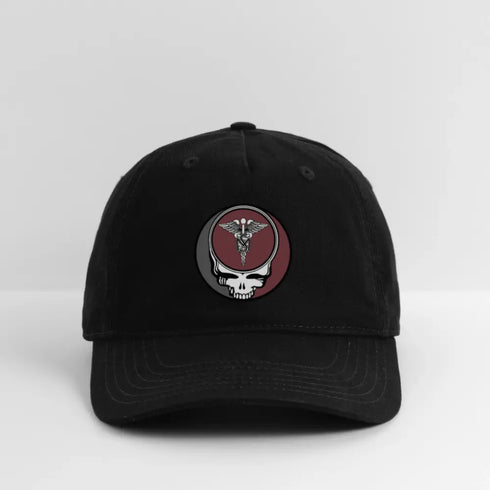 US Army Medical Service Grateful Dead Stealie Dad Hat - black
