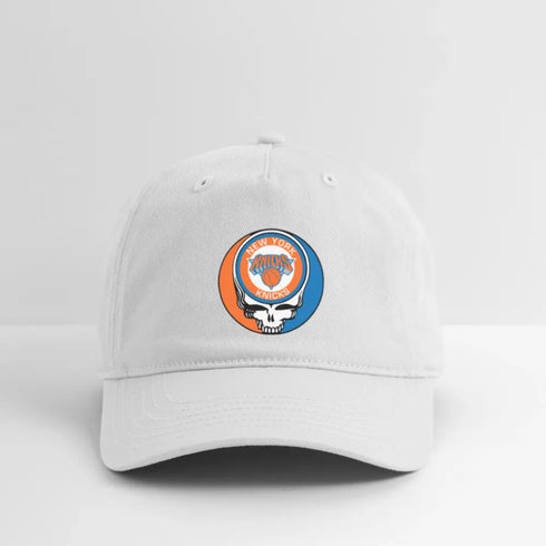 New York Knicks Grateful Dead Stealie Dad Hat - white