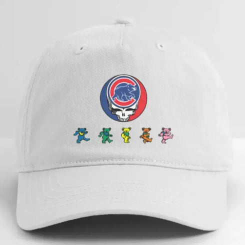 Grateful Dead - The Ballpark Collection: Chicago Baseball Edition Dancing Bears Grateful Dead Stealie Dad Hat - StealieShop