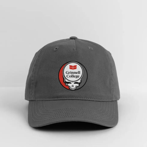 Grinnell College Grateful Dead Stealie Dad Hat - charcoal