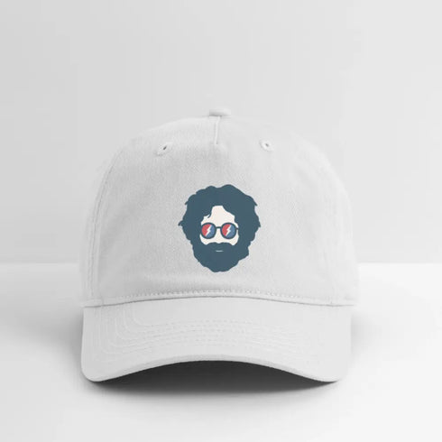 Jerry Garcia Grateful Dead Stealie Dad Hat - white