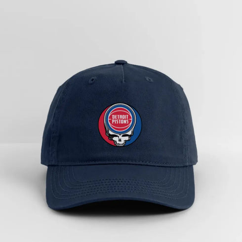Detroit Pistons Grateful Dead Stealie Dad Hat - navy