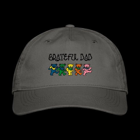 Grateful Dad Dancing Bears Dad Hat - charcoal