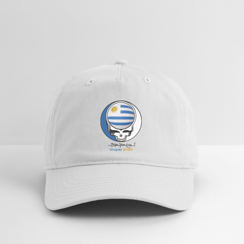 2026 Uruguay World Cup Grateful Dead Stealie Dad Hat - white
