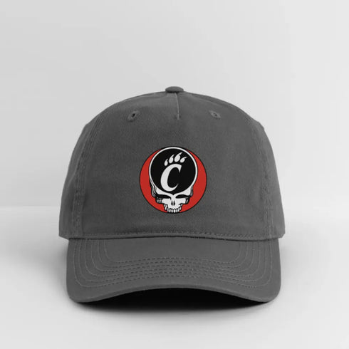 University of Cincinnati Grateful Dead Stealie Dad Hat - charcoal