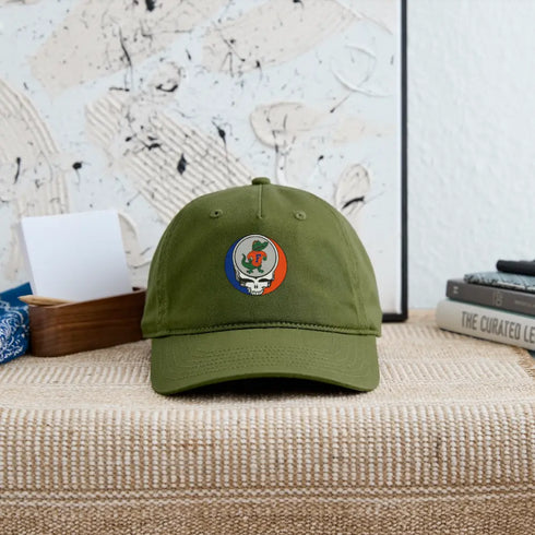 University of Florida Stealie Grateful Dead Stealie Dad Hat - olive green
