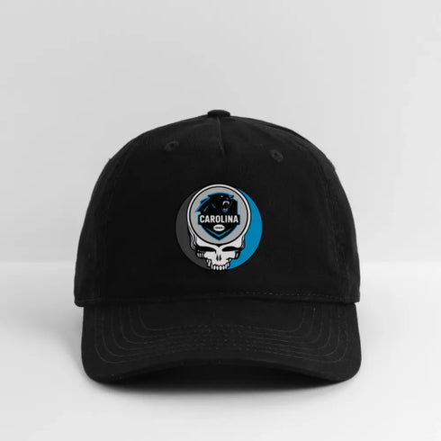 Carolina Panthers Grateful Dead Stealie Dad Hat - black