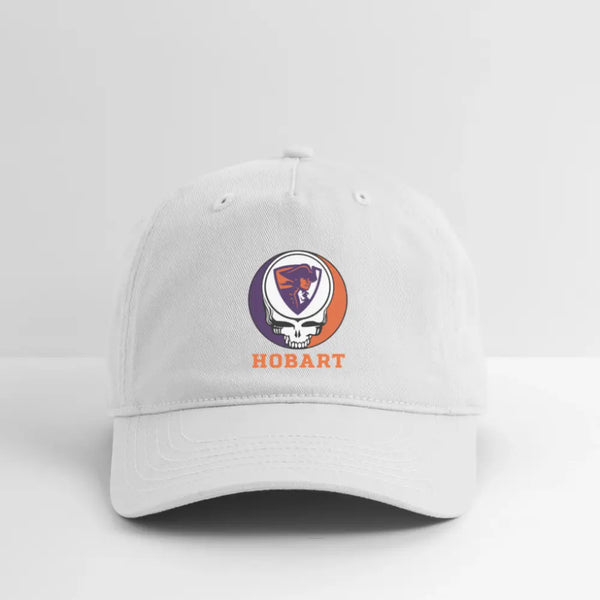 Hobart College Grateful Dead Stealie Dad Hat - white