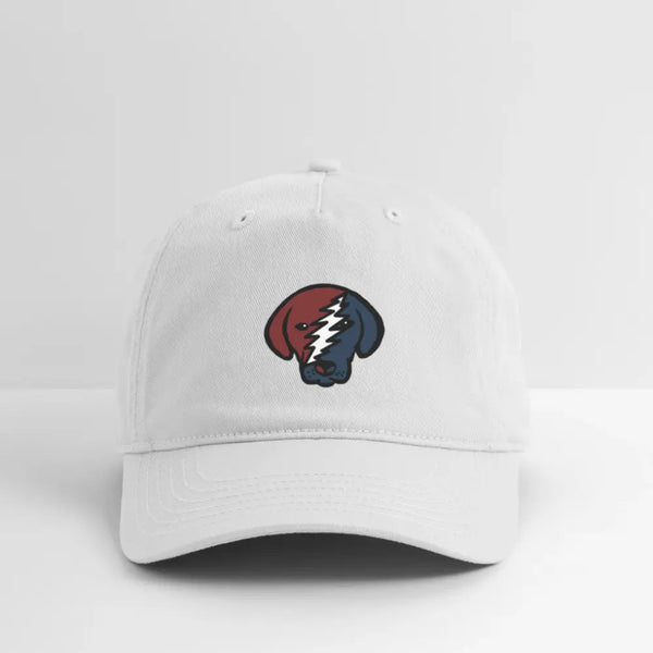 Stealie Pup Stealie Grateful Dead Dad Hat - white