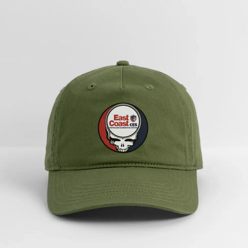 East Coast CES Stealie Grateful Dead Stealie Dad Hat - olive green