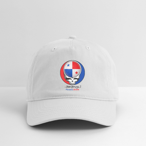 2026 Panama World Cup Grateful Dead Stealie Dad Hat - white