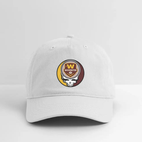 Washington Commanders Grateful Dead Stealie Dad Hat - white
