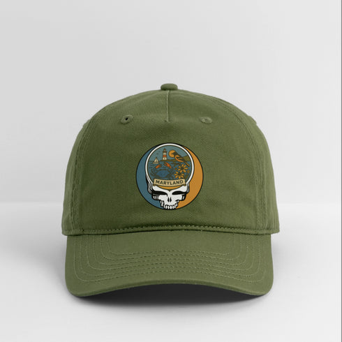 Maryland Stealie Grateful Dead Dad Hat - olive green