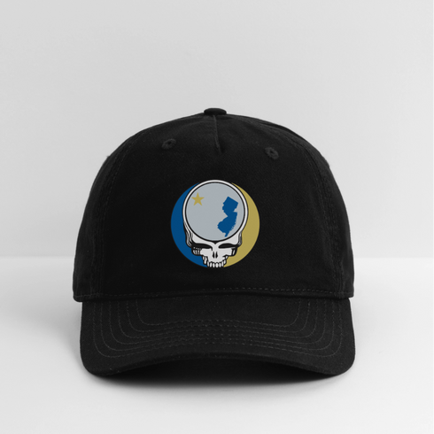 New Jersey "Unofficial" State Flag Stealie Grateful Dead Dad Hat - black