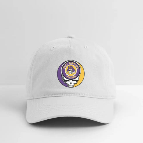 East Carolina University Grateful Dead Stealie Dad Hat - white