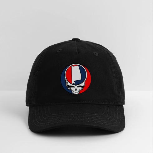 Alabama Map Stealie Grateful Dead Dad Hat - black