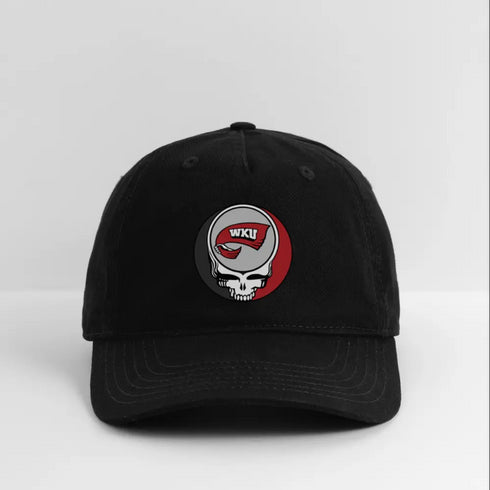 Western Kentucky Stealie Grateful Dead Dad Hat - black