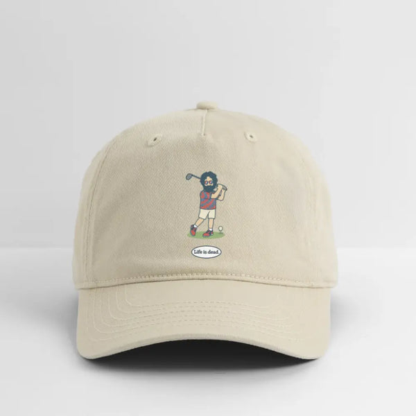 Life is dead. Golfin' Jerry Grateful Dead Stealie Dad Hat - khaki