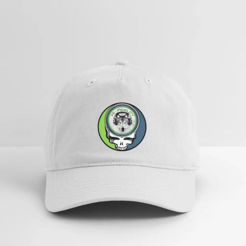 Hi-Fidelity Stealie Grateful Dead Stealie Dad Hat - white
