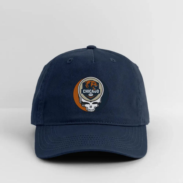 Chicago Bears Grateful Dead Stealie Dad Hat - navy