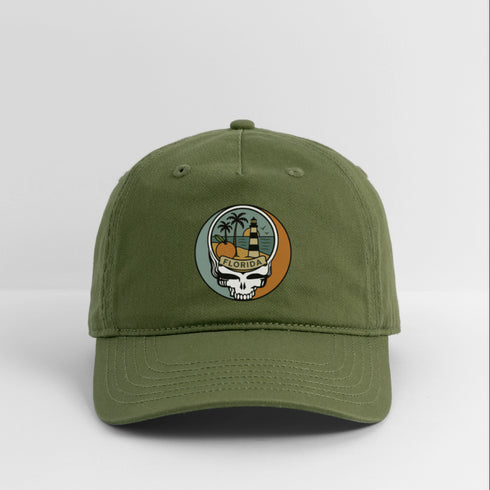 Florida Stealie Grateful Dead Dad Hat - olive green
