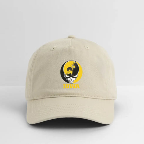 University of Iowa Grateful Dead Stealie Dad Hat - khaki