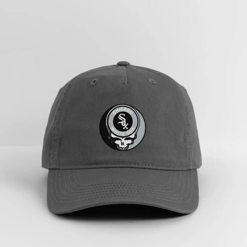 Chicago White Sox Grateful Dead Stealie Dad Hat - charcoal
