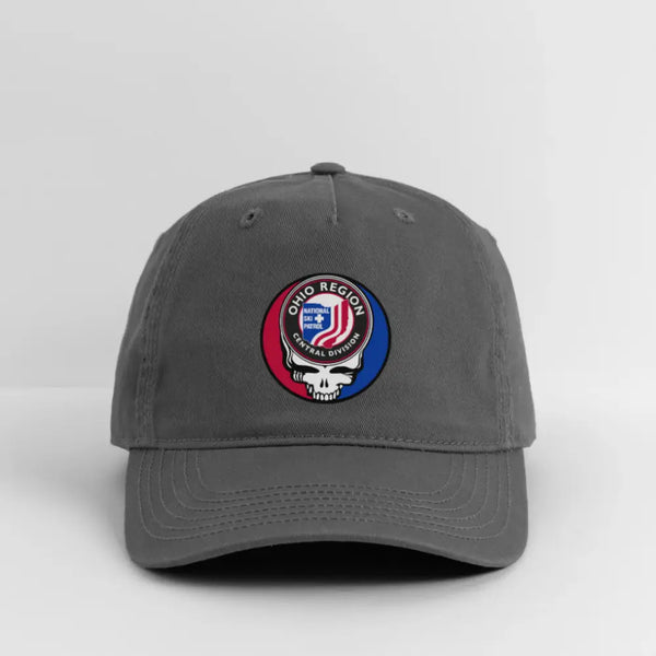 Ohio Region Ski Patrol Grateful Dead Stealie Dad Hat - charcoal