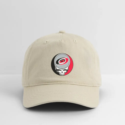 Carolina Hurricanes Grateful Dead Stealie Dad Hat - khaki