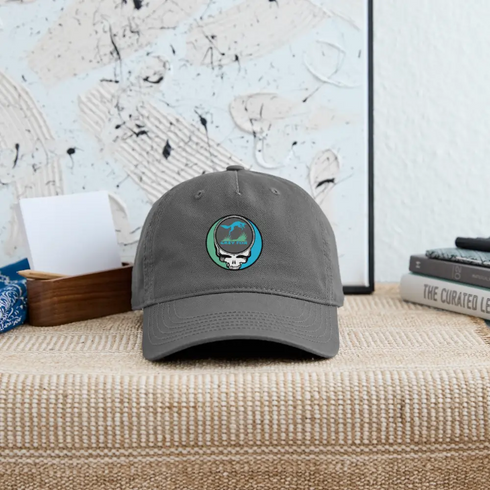 Grey Fox Grateful Dead Stealie Dad Hat - charcoal