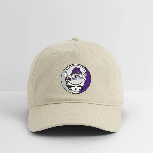 High Point University Panthers Stealie Grateful Dead Dad Hat - khaki