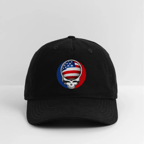 2026 Team USA World Cup Grateful Dead Stealie Dad Hat - black