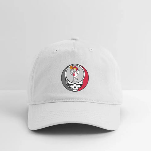University of Nebraska Grateful Dead Stealie Dad Hat - white