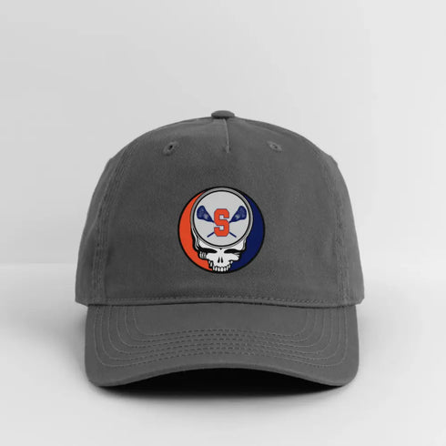 Syracuse Lacrosse Grateful Dead Stealie Dad Hat - charcoal