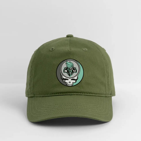 New York Liberty Grateful Dead Stealie Dad Hat - olive green