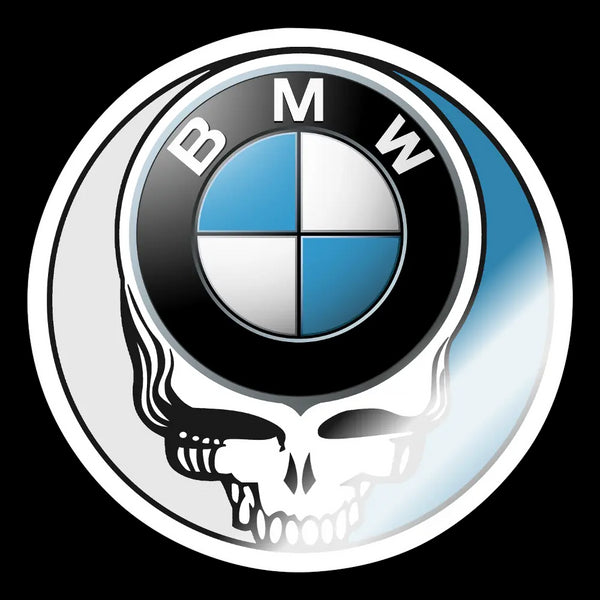 BMW Stealie Sticker - white glossy