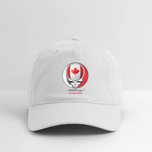 2026 Canada World Cup Grateful Dead Stealie Dad Hat - white