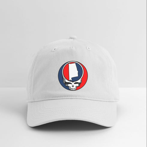 Alabama Map Stealie Grateful Dead Dad Hat - white