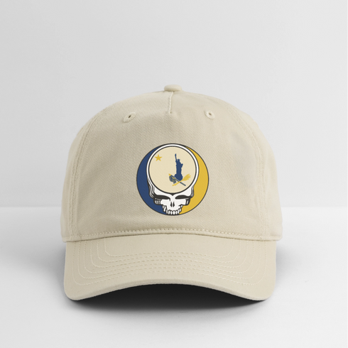New York "Unofficial" State Flag Stealie Grateful Dead Dad Hat - khaki
