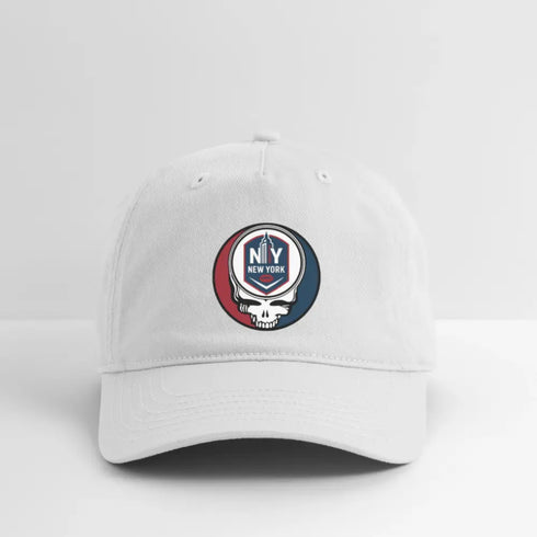 New York Giants Grateful Dead Stealie Dad Hat - white