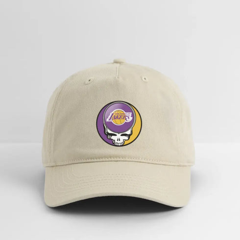 Los Angeles Lakers Grateful Dead Stealie Dad Hat - khaki