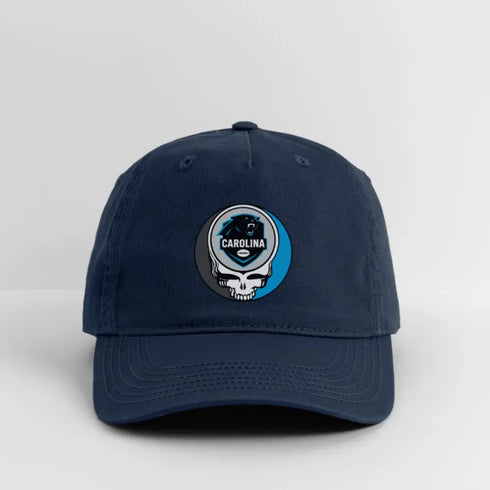Carolina Panthers Grateful Dead Stealie Dad Hat - navy
