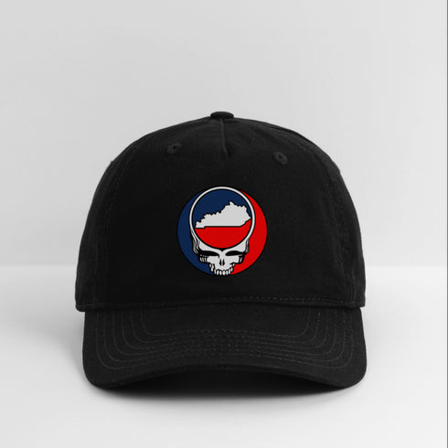 Kentucky Map Stealie Grateful Dead Dad Hat - black