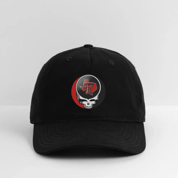Texas Tech Grateful Dead Stealie Dad Hat - black