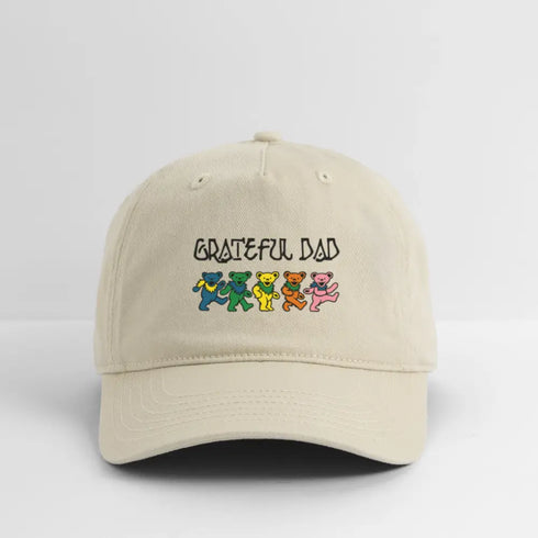 Grateful Dad Dancing Bears Dad Hat - khaki