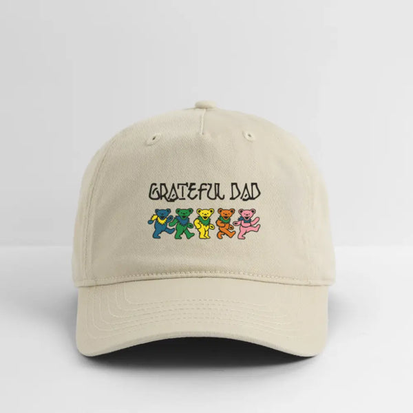 Grateful Dad Dancing Bears Dad Hat - khaki