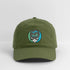 Grey Fox Grateful Dead Stealie Dad Hat - olive green