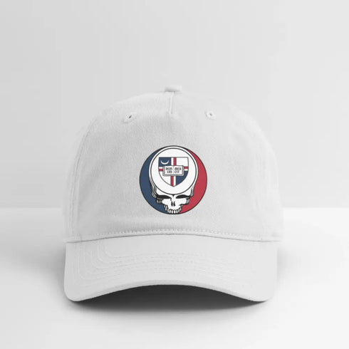 Catholic University Grateful Dead Stealie Dad Hat - white
